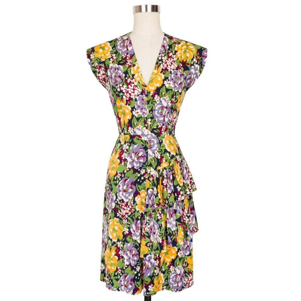 Trashy Diva Victory Floral Sadie Ruffle Dress NWT